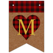 冬の花嫁バッファロープレイドパーティーメリークリスマス バンティングフラッグ (第2の旗)