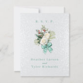 冬の花嫁RSVPカード 出欠カード (裏面)