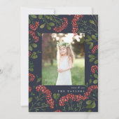 冬の花束 |ホリデーフォトカード シーズンカード (正面)