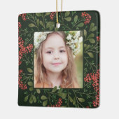 冬の花束 |写真エレガントパーソナライズされた セラミックオーナメント (左)