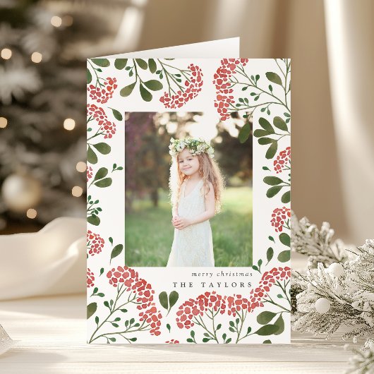 冬の花束 |折り畳みホリデーカード シーズンカード