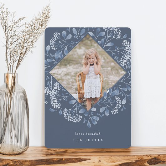 冬の花束 |水エレガント色ハヌカー写真 シーズンカード