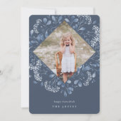 冬の花束 |水エレガント色ハヌカー写真 シーズンカード (正面)