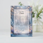 冬の花模様で霜が降りた結婚松 エンクロージャーカード (スタンド正面)