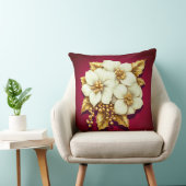 冬の花模様のアニバーサリー・ピロー クッション (椅子)