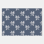 冬の花模様クリスマスパターン ラッピングペーパーシート (正面3)