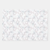 冬の花模様クリスマスパターン ラッピングペーパーシート (正面2)