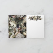 冬の花模様針葉樹クリスマスホリデー カード (内部)