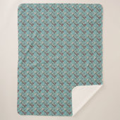 冬の花模様 シェルパブランケット (正面)