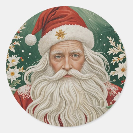 冬の花賛美咲き ラウンドシール (正面)