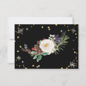 冬の花輪の写真　ハッピー ホリデー カード (裏面)