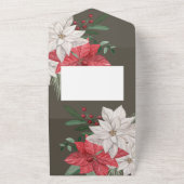 冬の花 ジョワイユ・ノエル エレガントなクリスマスカード オールインワン招待状 (外側)