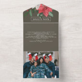 冬の花 ジョワイユ・ノエル エレガントなクリスマスカード オールインワン招待状 (内側)
