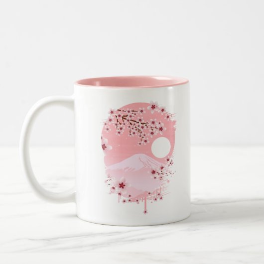 冬の花 ツートーンマグカップ (左)