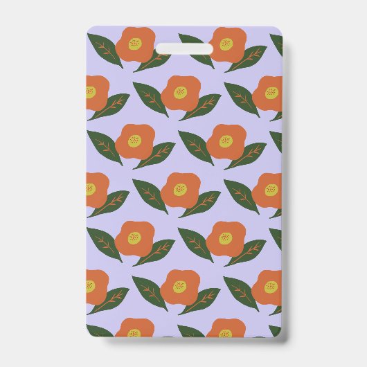 冬の花 バッジ (正面)