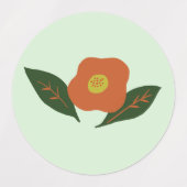 冬の花 ラベル (デザイン2)