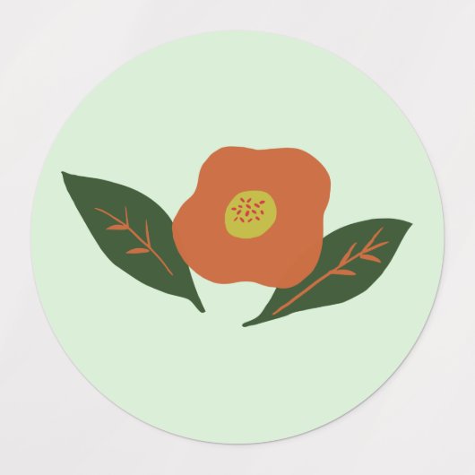 冬の花 ラベル (デザイン2)