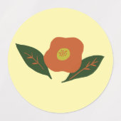 冬の花 ラベル (デザイン1)