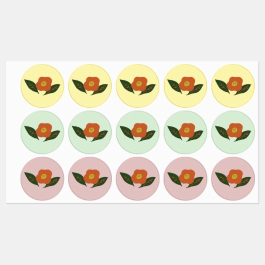 冬の花 ラベル (シート)