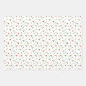 冬の花、果実、葉 ラッピングペーパーシート (正面3)