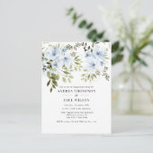 冬の花 | 結婚式招待状 ポストカード (スタンド正面)