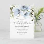 冬の花 |青いブライダルシャワー 招待状 (スタンド正面)