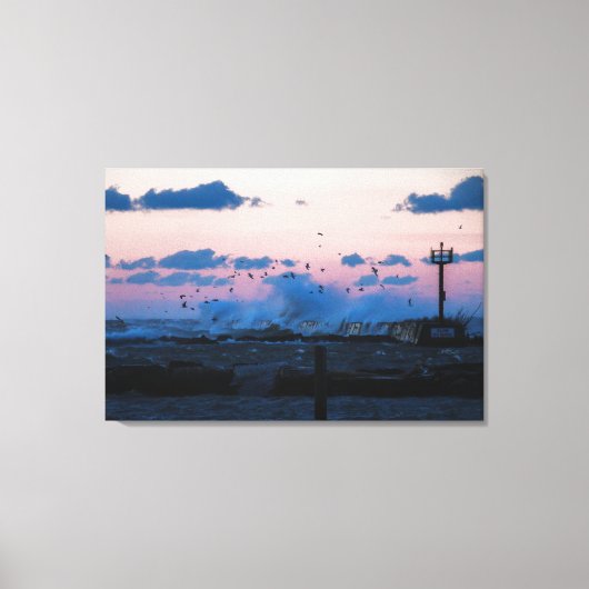 冬の荒波 キャンバスプリント (正面)