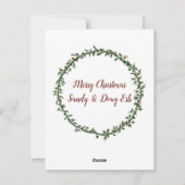 冬の荒野のログハウスバケーション シーズンカード (裏面)