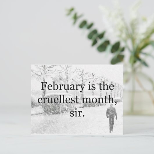 冬の荒野 ポストカード (スタンド正面)