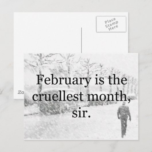 冬の荒野 ポストカード (正面/裏面)