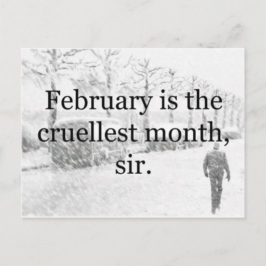 冬の荒野 ポストカード (正面)