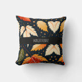 冬の落下離れのレトロパターン クッション (正面)