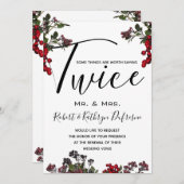 冬の葉のことわざそれが二回誓い更新 招待状 (正面/裏面)