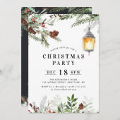 冬の葉のクリスマスパーティー 招待状 (正面/裏面)