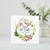 冬の葉のセーブ・ザ・デートカード セーブザデート (スタンド正面)