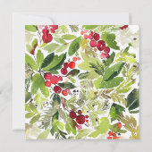 冬の葉のデザインで保存日付をお知らせするカード セーブザデート (裏面)