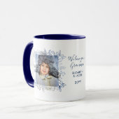 冬の葉のフレーム2写真 マグカップ (正面左)