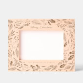 冬の葉のホリデークリスマス レーザー彫刻フレーム (正面)