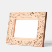 冬の葉のホリデークリスマス レーザー彫刻フレーム (左)