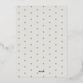 冬の葉のリースメリー写真クリスマス 箔シーズンカード (裏面)