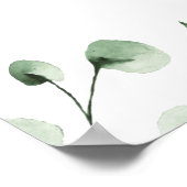 冬の葉の休日の結婚歓迎の兆候 ポスター (角)