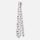 冬の葉の模様のネックタイ ネクタイ (正面)