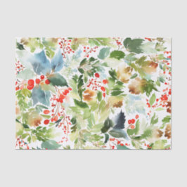 冬の葉の水のカラーティッシュペーパー 薄葉紙