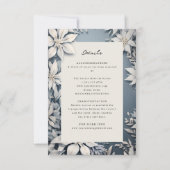 冬の葉の結婚詳細の囲いカード 出欠カード (正面)