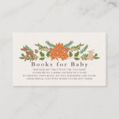 冬の葉の赤ちゃんシャワーブックリクエスト エンクロージャーカード (正面)