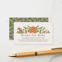 冬の葉の赤ちゃんシャワーブックリクエスト エンクロージャーカード