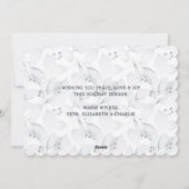 冬の葉の青い写真メリークリスマスカード シーズンカード (裏面)