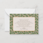 冬の葉クリーム赤ちゃんシャワーありがとう ノートカード (裏面)