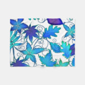 冬の葉フリースブランケット フリースブランケット (正面(横))