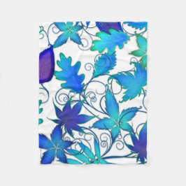 冬の葉フリースブランケット フリースブランケット